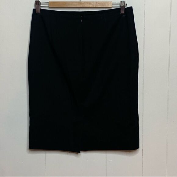 Club Monaco Sz 6 Pencil Skirt Leather Patch Pocket - Picture 3 of 7